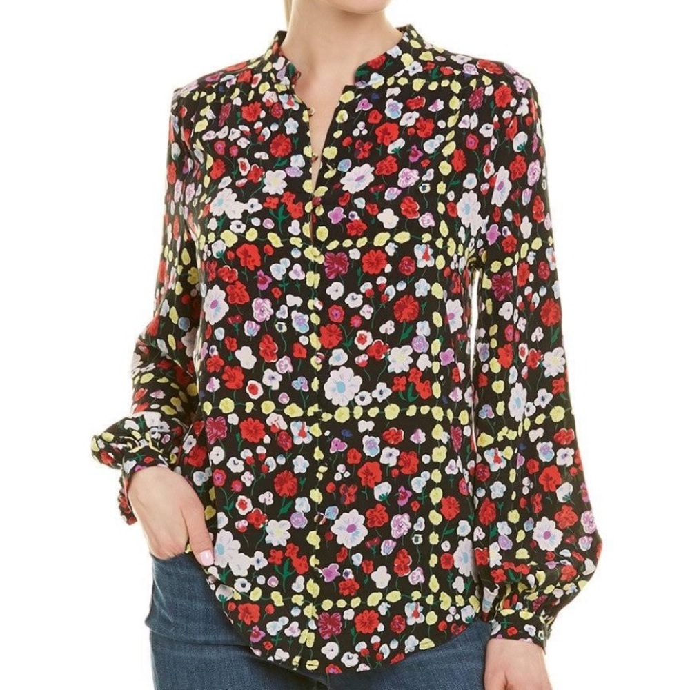 EQUIPMENT FEMME Cornelia Silk Black Floral Blouse S
